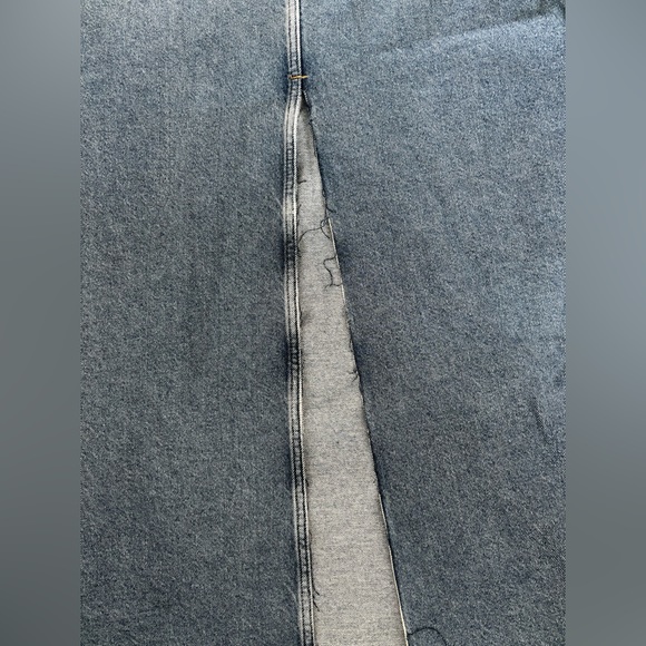 ZARA Z1975 BACK SLIT DENIM SKIRT - Picture 8 of 12